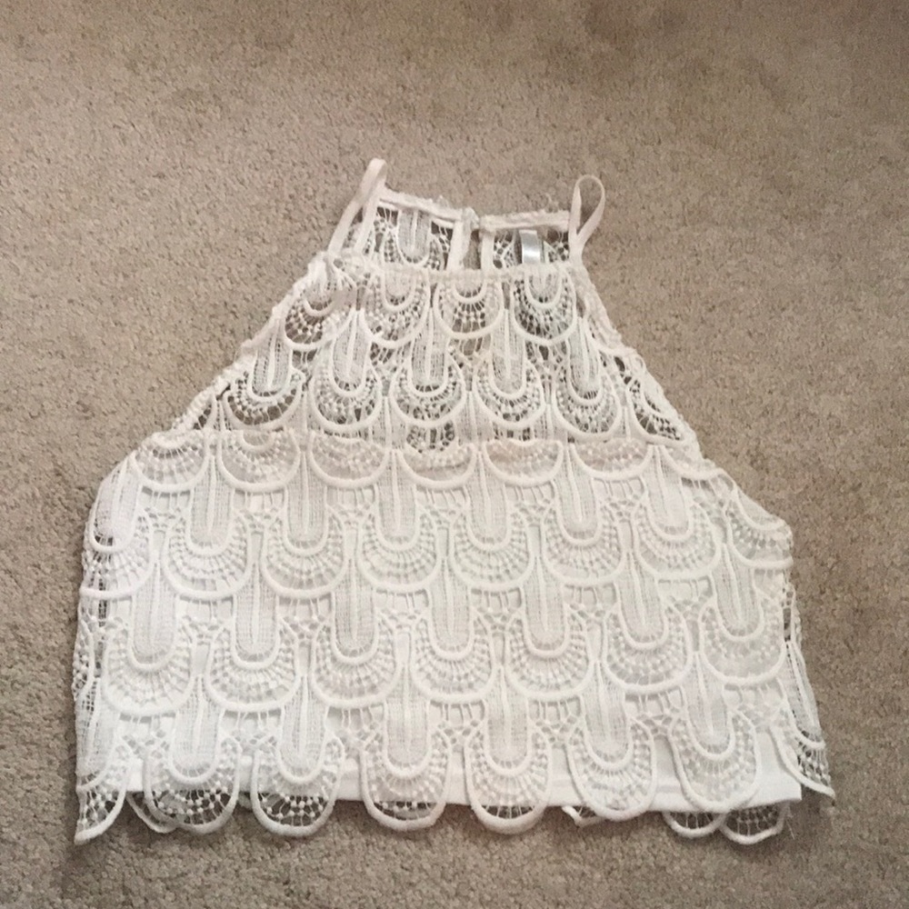 White crop top